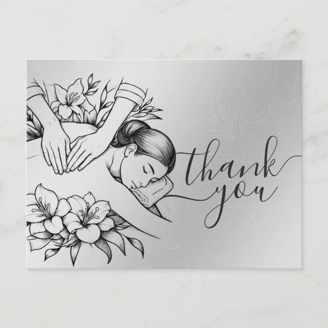 Massage Therapy Healing Hands Energy Spa Wellness Postcard (Front)