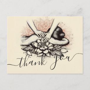 Massage Therapy Healing Hands Energy Spa Wellness Postcard