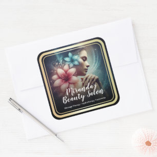 Massage Therapy Healing Hands Energy Spa Wellness Square Sticker