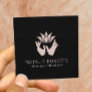 Massage Therapy Healing Hands & Lotus Flower Spa Square Business Card