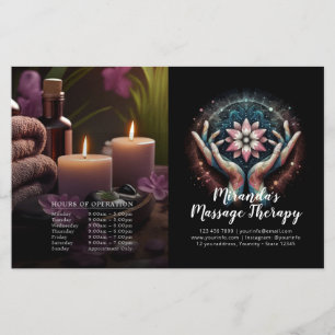 Massage Therapy Healing Hands Price Bifold Flyer