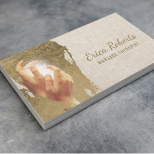 Massage Therapy Healing Hands Reiki SPA Business Card