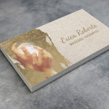 Massage Therapy Healing Hands Reiki Spa Business Card by cardfactory at Zazzle