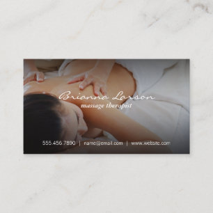 Massage Therapy Health Wellness Business Card