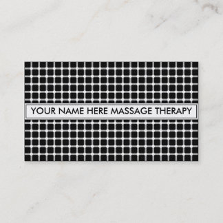 MASSAGE THERAPY ILLUSION BLACK BUSINESS CARD