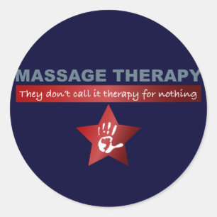 Massage Therapy in Ruby Red Classic Round Sticker