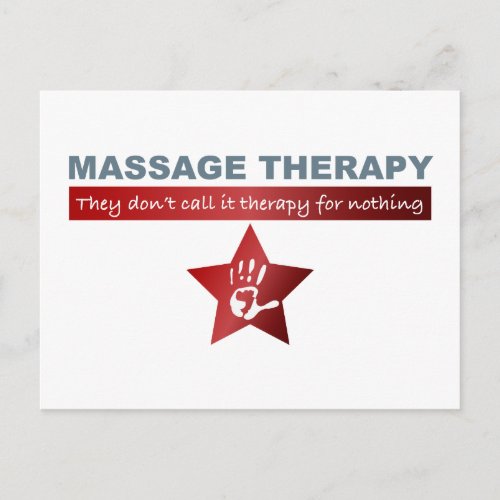 Massage Therapy in Ruby Red Postcard