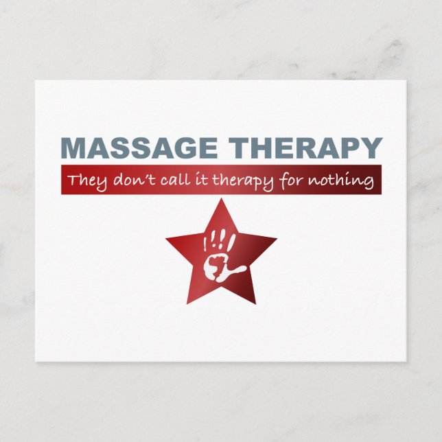 Massage Therapy in Ruby Red Postcard (Front)