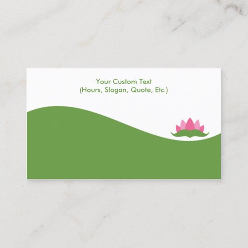 Massage Therapy Lotus Flower Business Cards Zazzle 2641