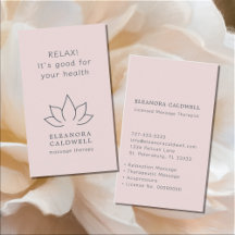 Massage Therapy Lotus Logo Blush Pink