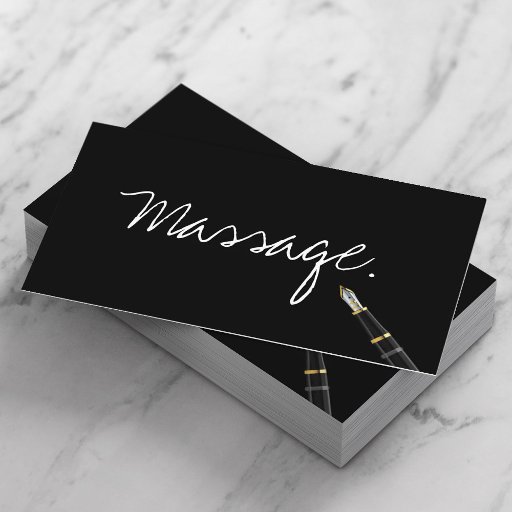 Customizable Massage Therapy Minimalist Handwritten Script Business Card