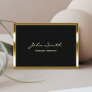 Massage Therapy Modern Gold Framed Therapist Business Card