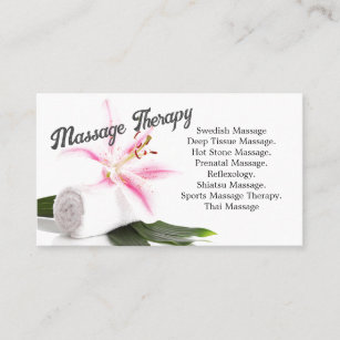 Massage Therapy /Orchid Business Card