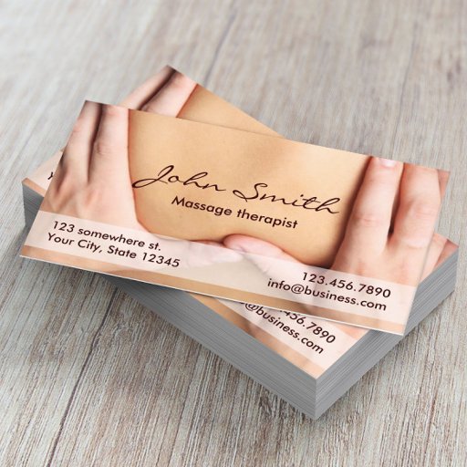 Customizable Massage Therapist Appointment Business Card