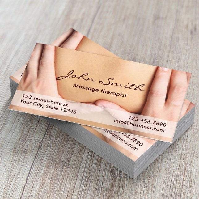 Massage Therapy Professional Therapist Appointment Card (Creator Uploaded)