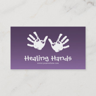 Massage therapy - purple business card