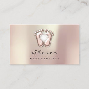 Massage Therapy Reflexology Therapist Social Rose Business Card