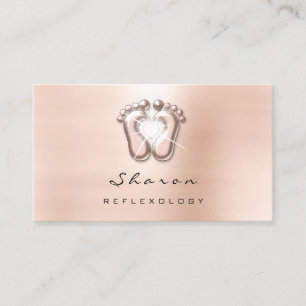 Massage Therapy Reflexology Therapist Social Rose Business Card