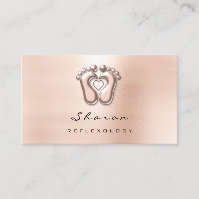 Massage Therapy Reflexology Therapist Social Skinn Business Card (Front)