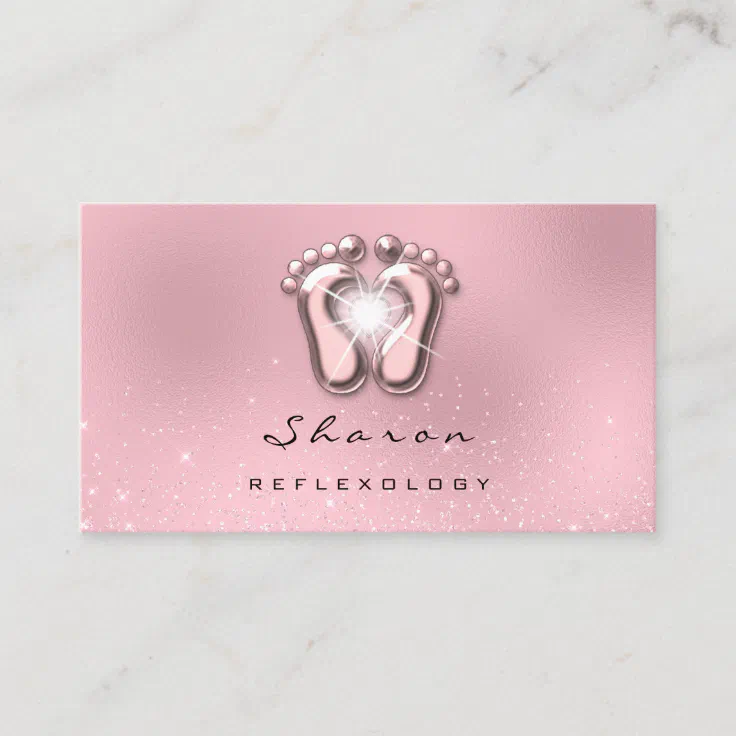 Massage Therapy Reflexology Therapy Pink Spark Business Card Zazzle 8209