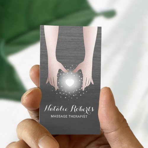Massage Therapy Reiki Energy Healing Hands  Business Card