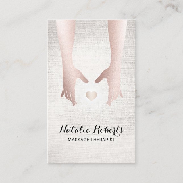 Massage Therapy Reiki Energy Healing SPA Business Card (Front)