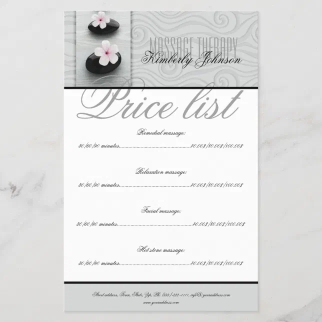 massage-therapy-relaxation-spa-center-price-list-flyer-zazzle
