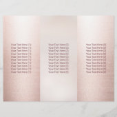 Massage Therapy Rose Gold Life Tree Spa Tri-Fold (Back)