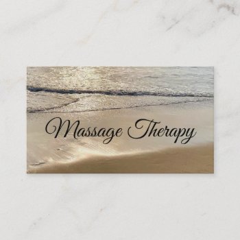 Massage Therapy Serenity Beach Business Card by businessCardsRUs at Zazzle