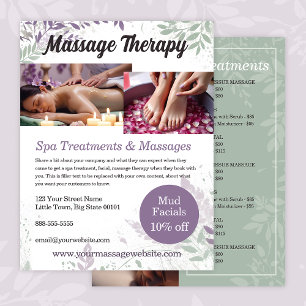 Massage Therapy Services Flyer Template
