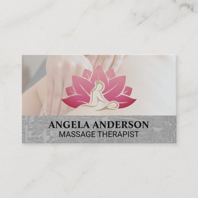 Massage Therapy Session | Spa Business Card (Front)
