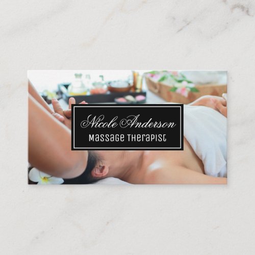 Massage Therapy Session  Spa Business Card