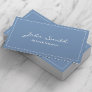 Massage Therapy Simple Plain Blue Business Card