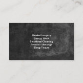 Massage Therapy Spa Gold Floral Rustic Chalkboard Business Card (Back)