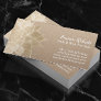 Massage Therapy Spa Gold Floral Rustic Kraft Business Card