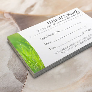 Massage Therapy Spring Green Spa Appointment Card