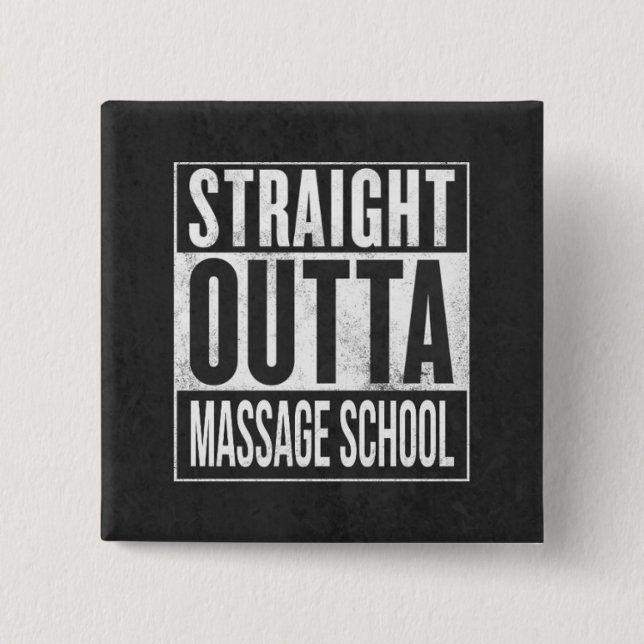 Massage Therapy Student School Graduation Gift Button (Front)