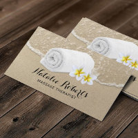 Massage Therapy Tropical Beach Salon & Spa Business Card
