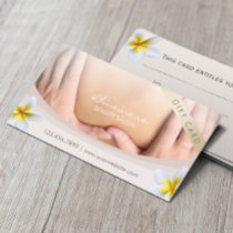 Massage Therapy Tropical Flower Salon Gift Discount Card