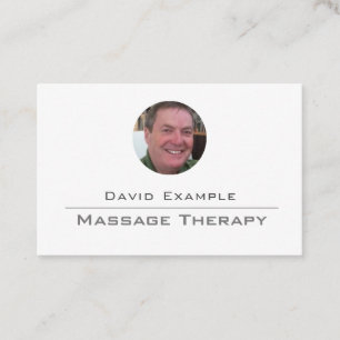 Massage Therapy with Photo of Holder Business Card