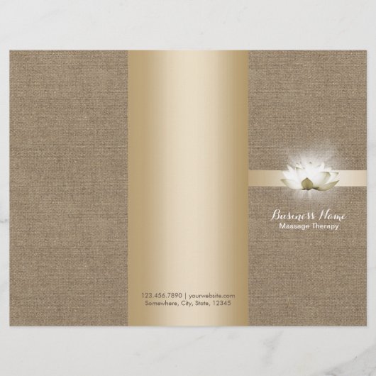 Massage Therapy Yoga Glowing Lotus Buralp Tri-Fold (Front)