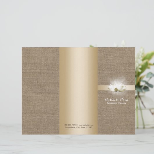 Massage Therapy Yoga Glowing Lotus Buralp Tri-Fold (Standing Front)