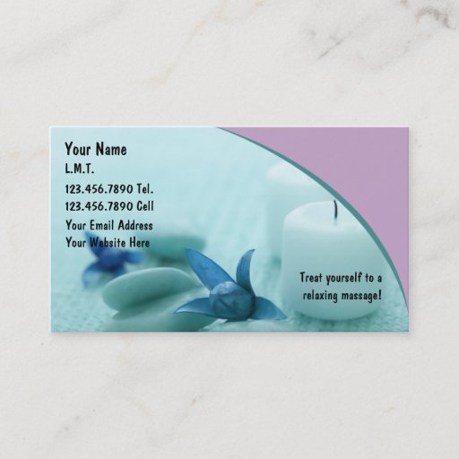 Customizable Massage Business Card
