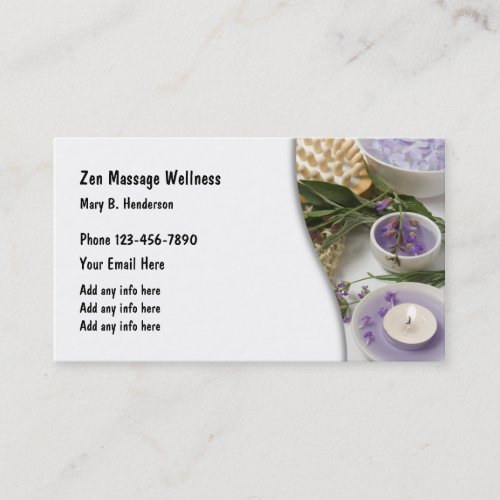 Massage Wellness Theme Business Card