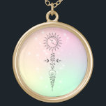 *~* Massage Woman - Moon Sun Nirvana Yoga Reiki Gold Plated Necklace<br><div class="desc">Round Gold Plated Metaphysical Spiritual New Age necklace. JEWELRY WITH INTENTION (R) - Energetically Enhanced Jewelry necklace round and yellow gold plated. As a professional distance spiritual energy healer since 2001, I have learned, developed and utilized the power of energy healing intention. All my JEWELRY WITH INTENTION (R) carries the...</div>