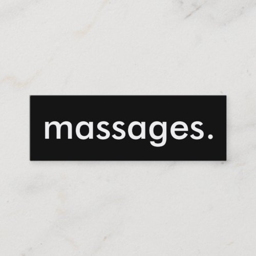 massages loyalty punch card