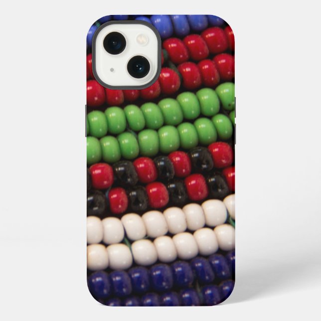 Massai Tribal Bead Pattern Iphone Case (Back)