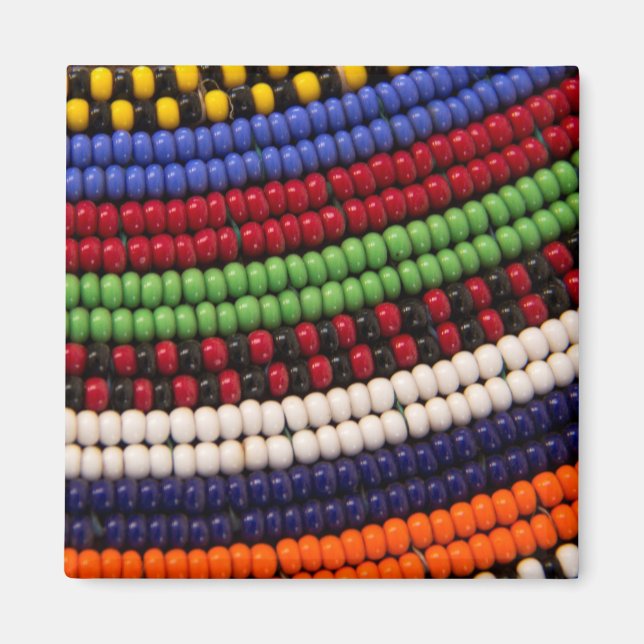 Massai Tribal Bead Pattern Magnet (Front)