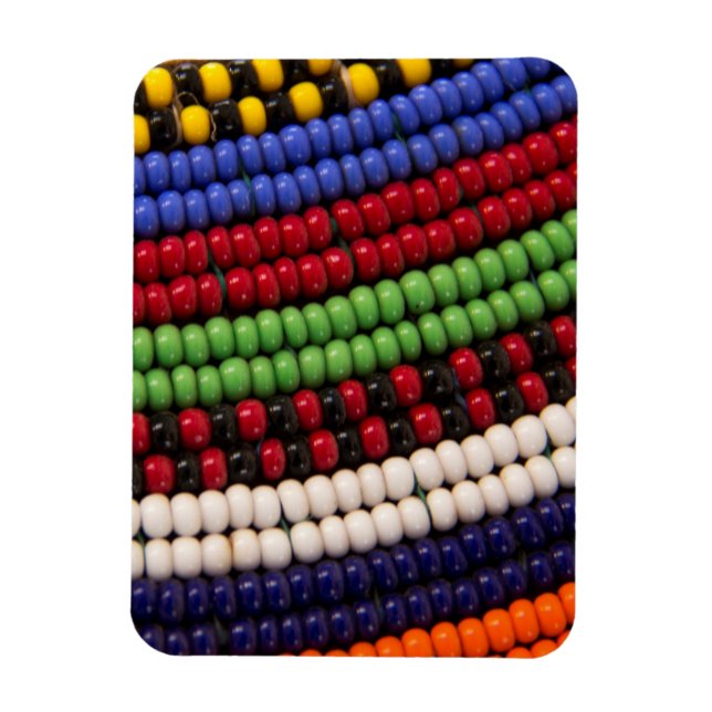 Massai Tribal Bead Pattern Magnet (Vertical)