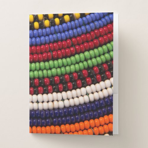 Massai Tribal Bead Pattern Pocket Folder
